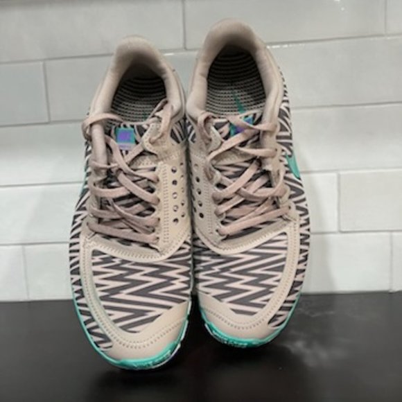 Nike Free 5.0 Turquoise Leopard Running Sneakers Size 9 Women - Picture 5 of 5